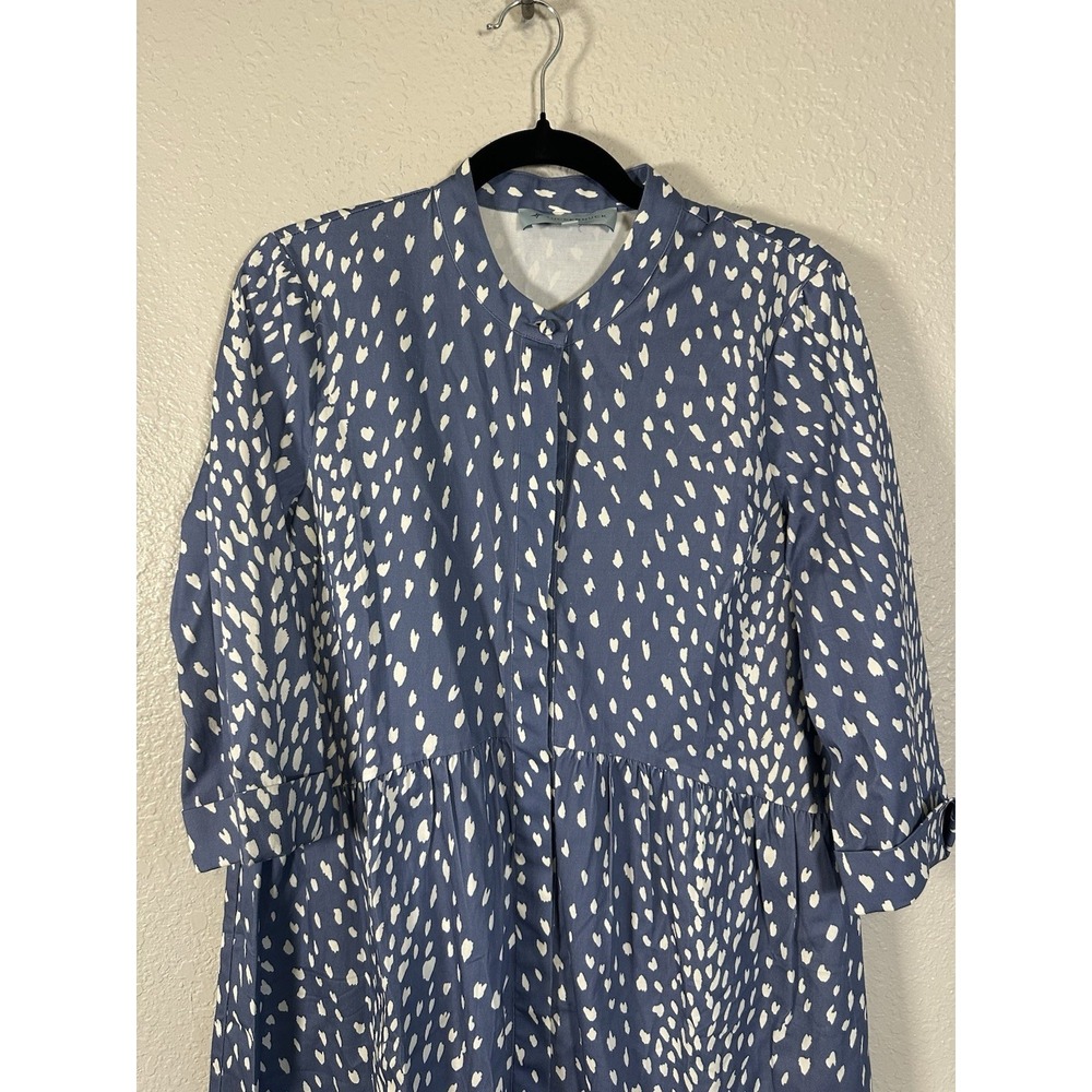 Tuckernuck Dress Blue Antelope Royal Shirt Dress Medium Coastal Casual Preppy - Picture 4 of 13
